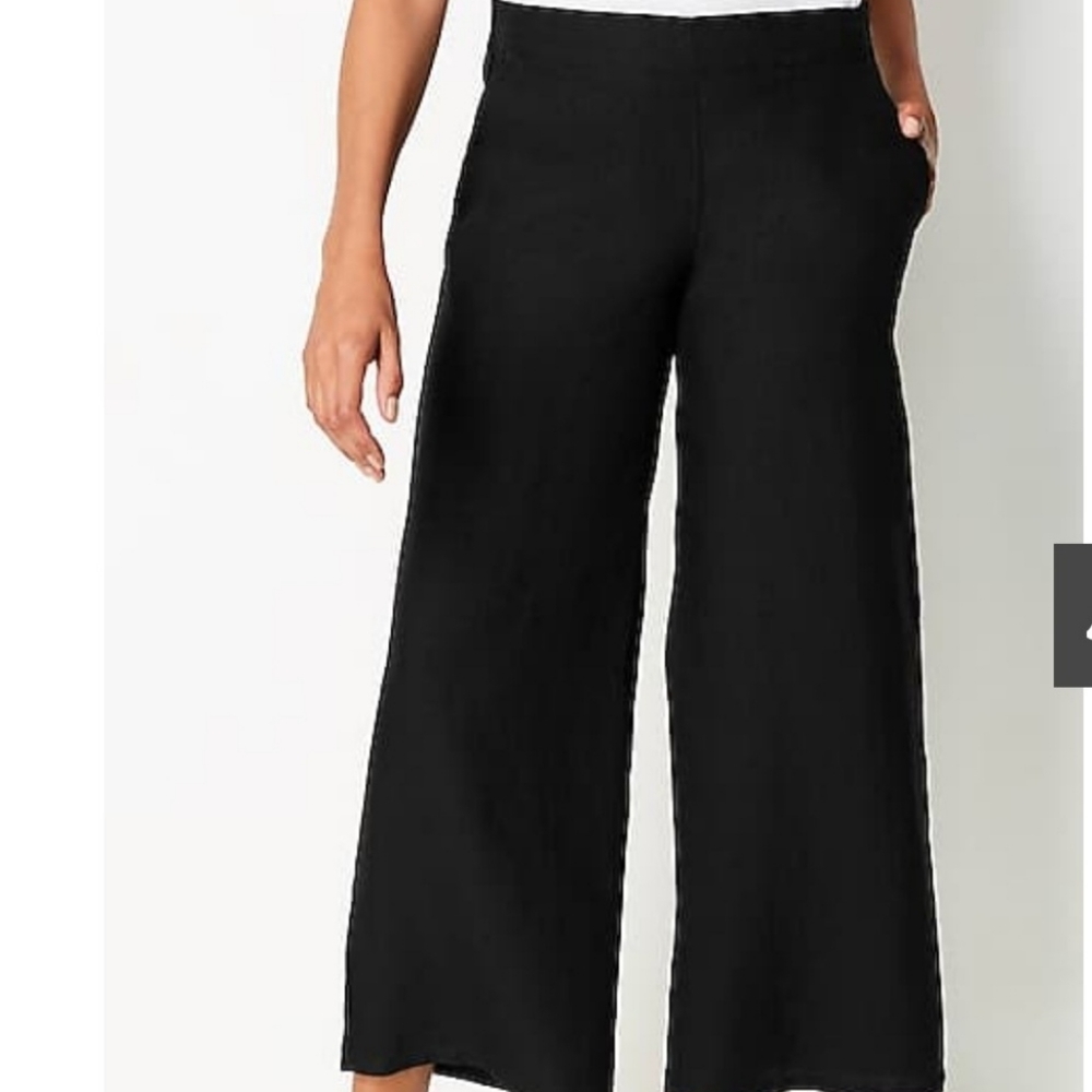 J. Jill Linen Wide Leg Crop Pants Size M NWT